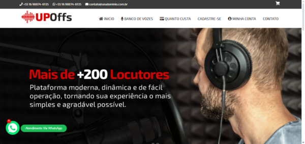 Site do Locutor banco de voz em PHP